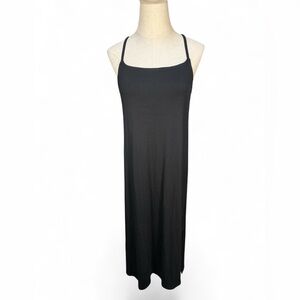 Nightgown with criss cross adjustable straps-Cloud Knit Black